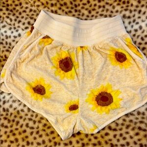 Sunflower Print Shorts